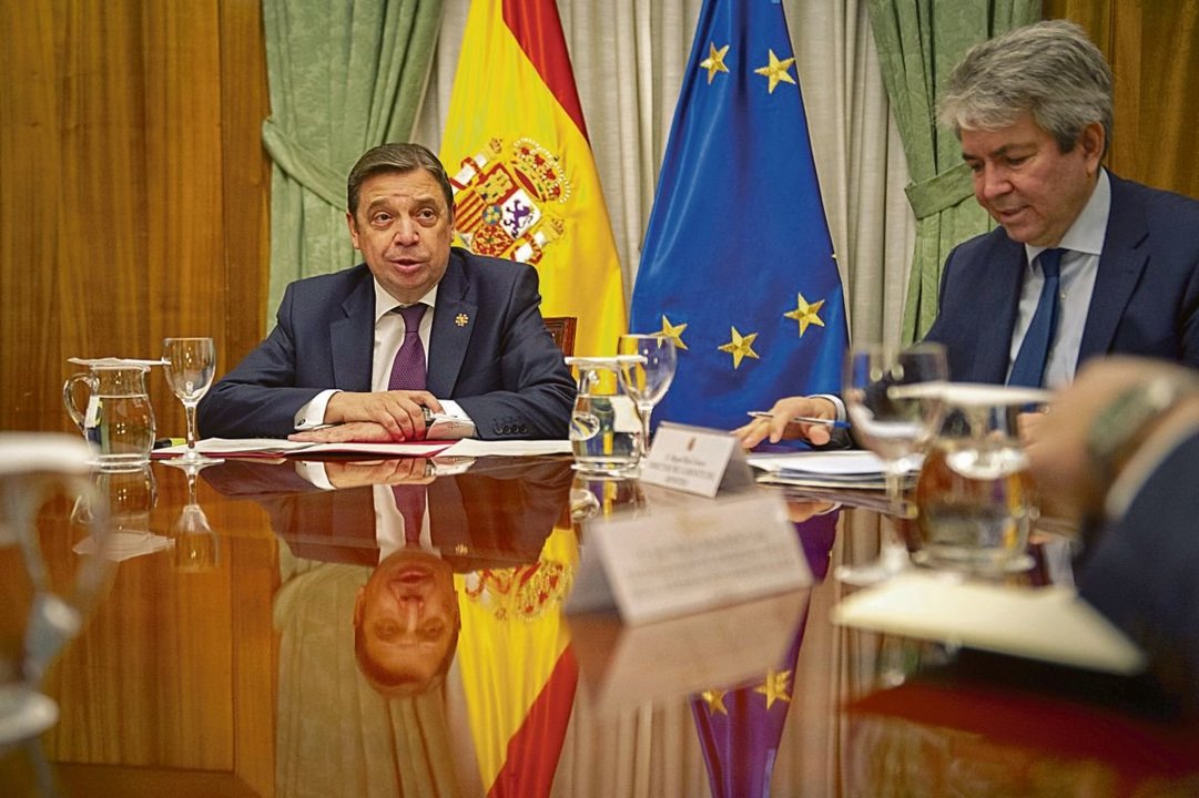 El ministro de Agricultura, Pesca y Alimentación, Luis Planas en la sede del ministerio.