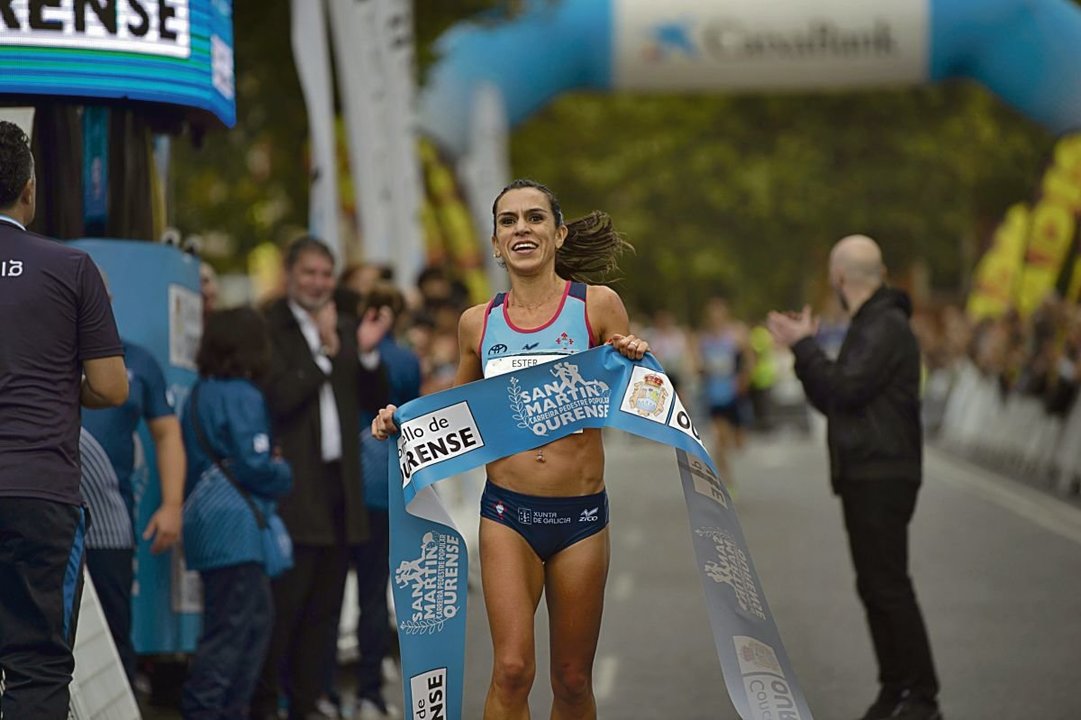 Ester Navarrete ganó la carrera popular de San Martiño el pasado mes de noviembre en Ourense.