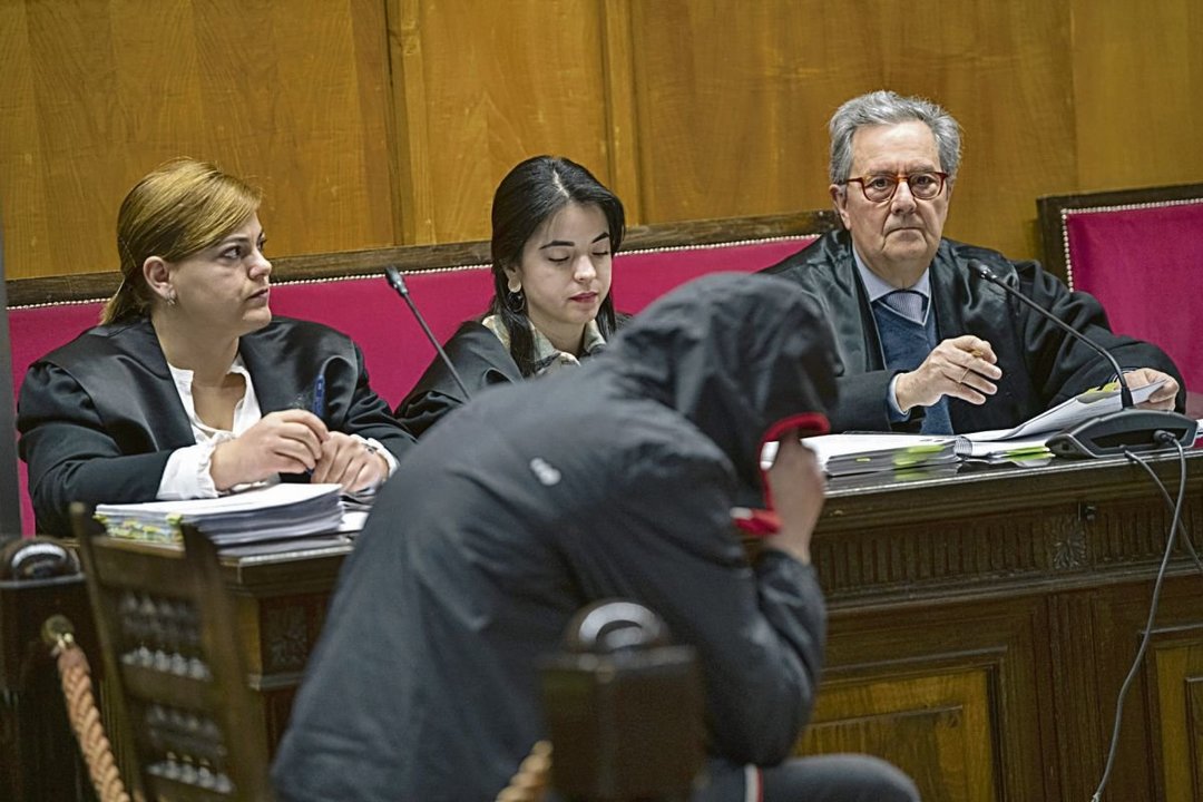 El acusado por el crimen de Nerea Añel, Julio G. S., ayer durante la última sesión del juicio.