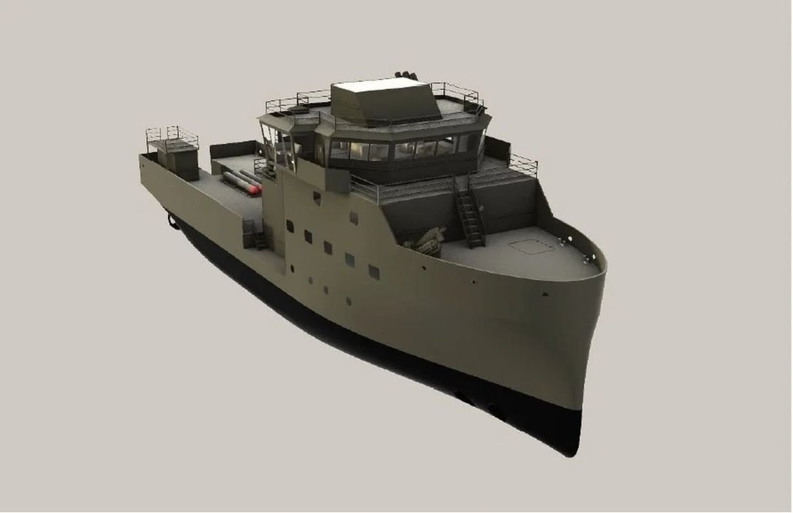 Imagen conceptual del buque de trabajo para Suecia.