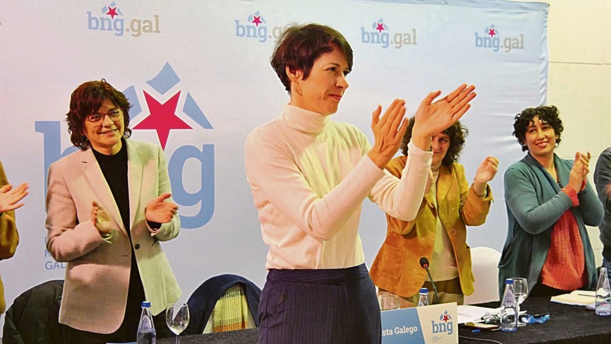 A portavoz nacional do BNG, Ana Pontón, ante o Consello Nacional.