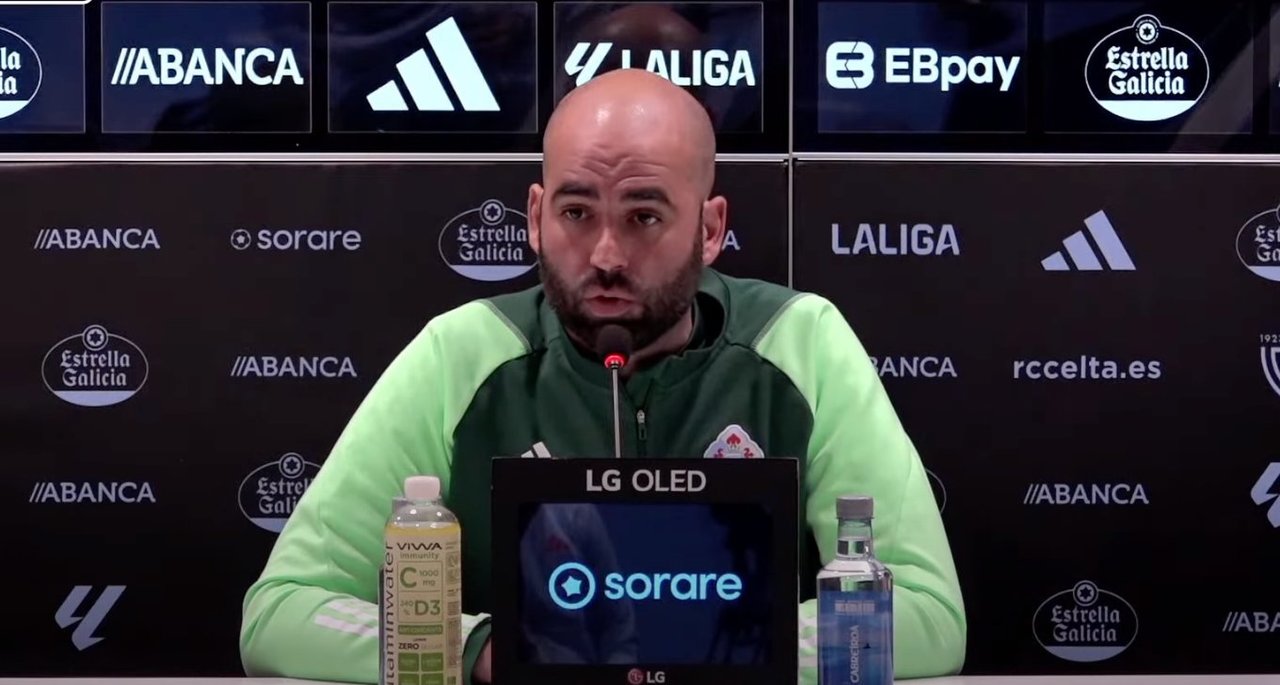 Claudio Giráldez, en la rueda de prensa previa al partido contra el Sevilla.