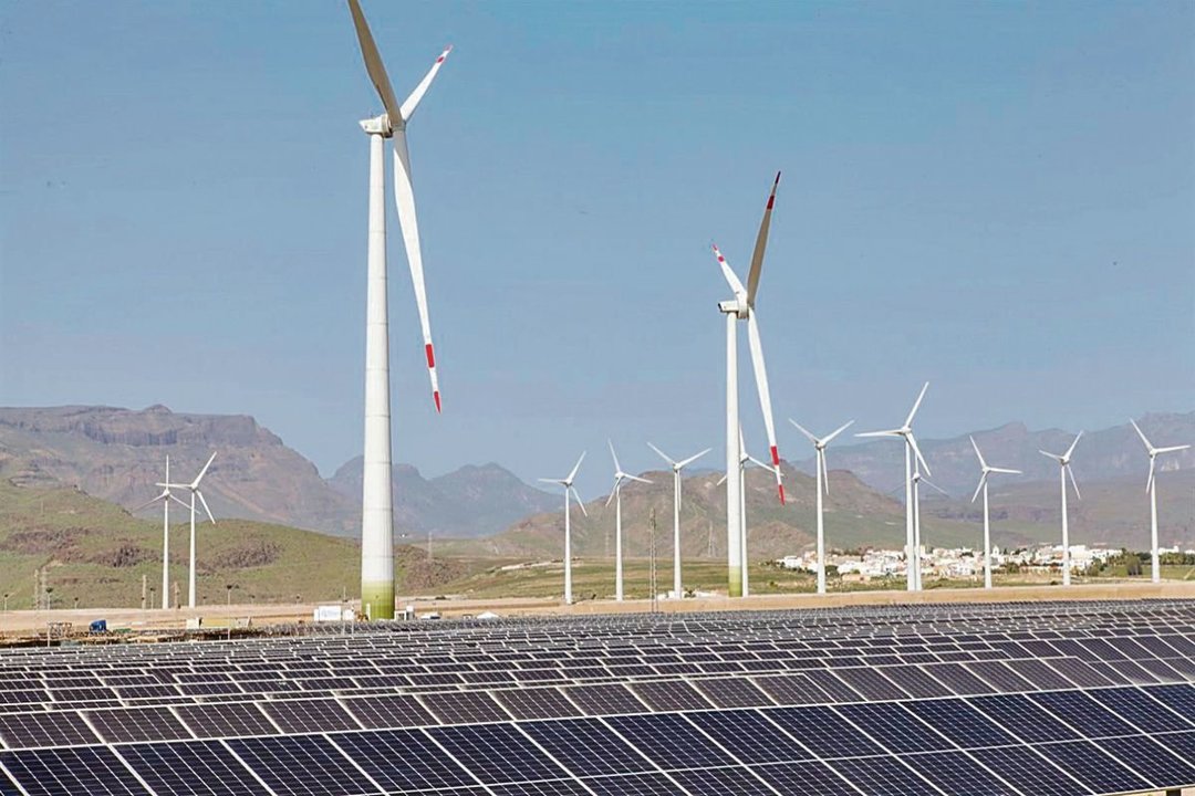 El mayor complejo de energías renovables de las Islas Canarias, en Gran Canaria.