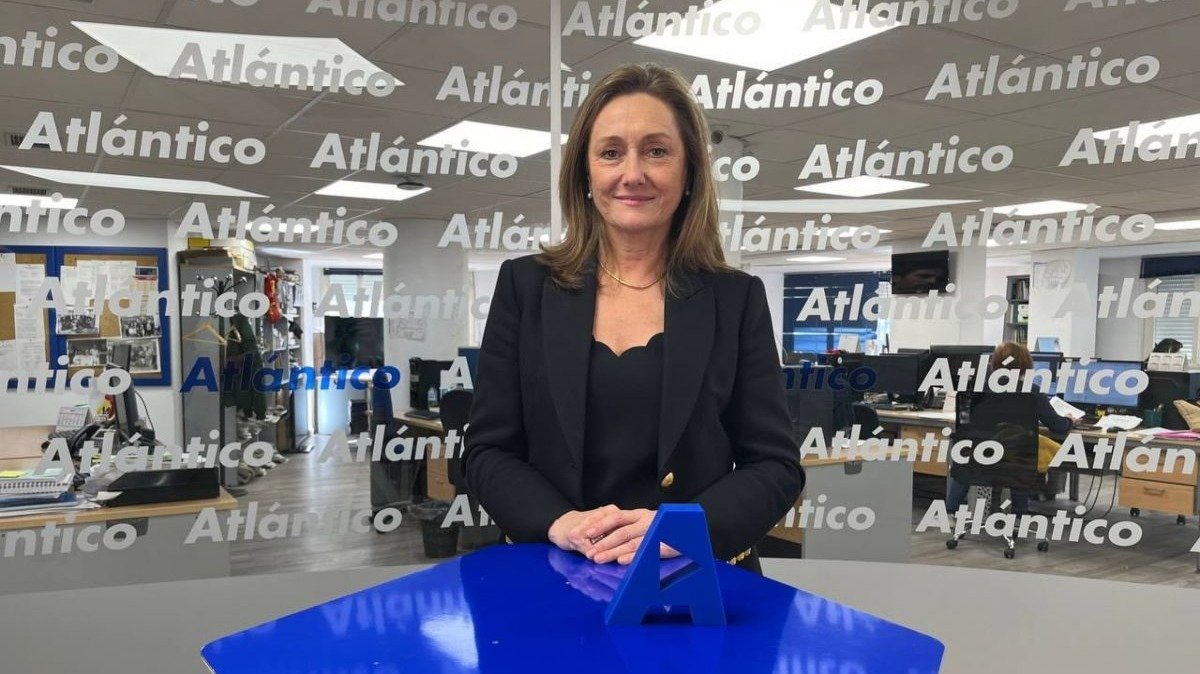 La vicepresidenta provincial y concejala viguesa Luisa Sánchez, en el set de Atlántico TV.