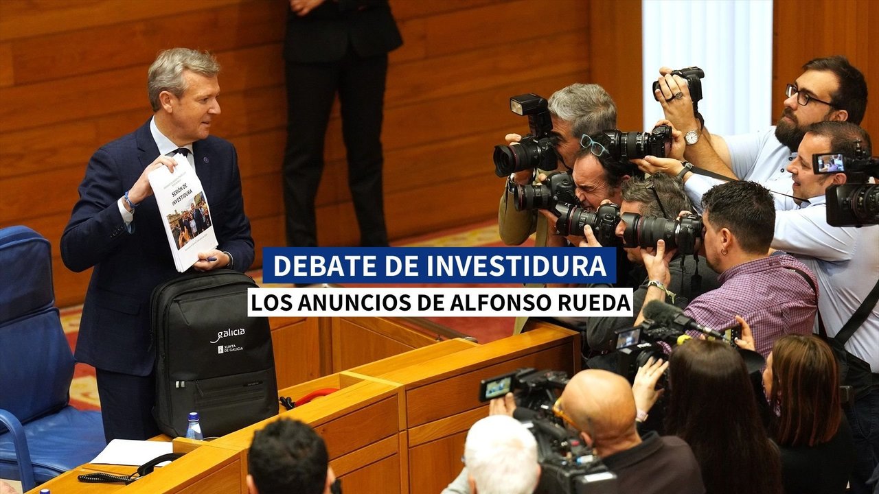 Alfonso Rueda, en el debate de investidura. // E.P.