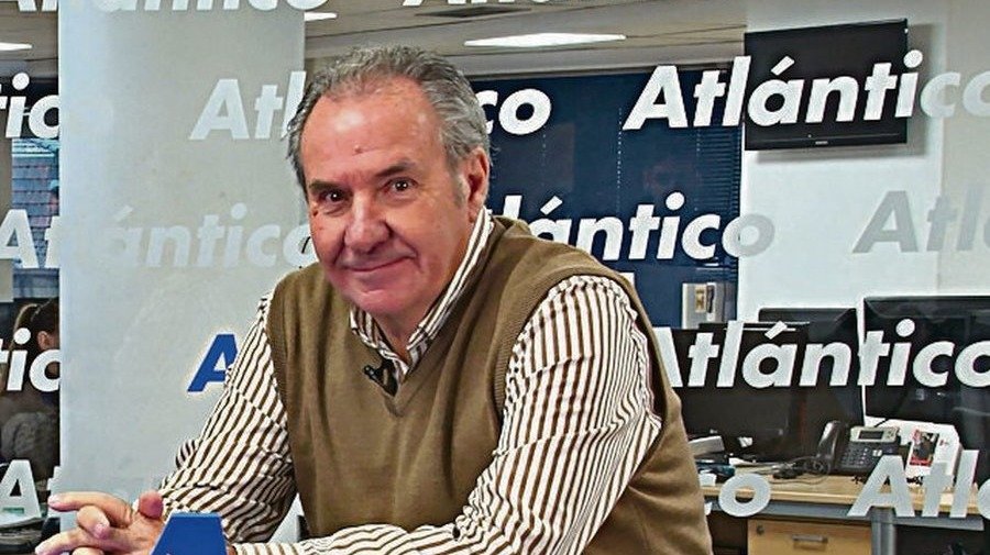 José Antonio Portela, en el set de Atlántico TV.