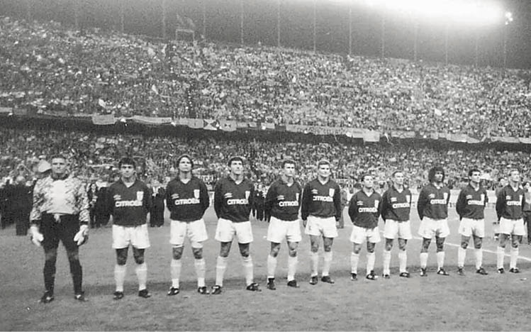 El once titular del Celta en la final de Copa de 1994.