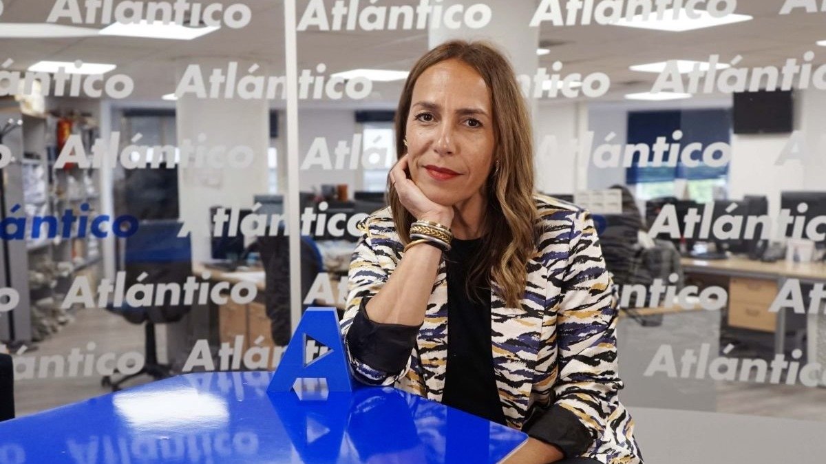 Vanesa Travieso, en el set de Atlántico TV.