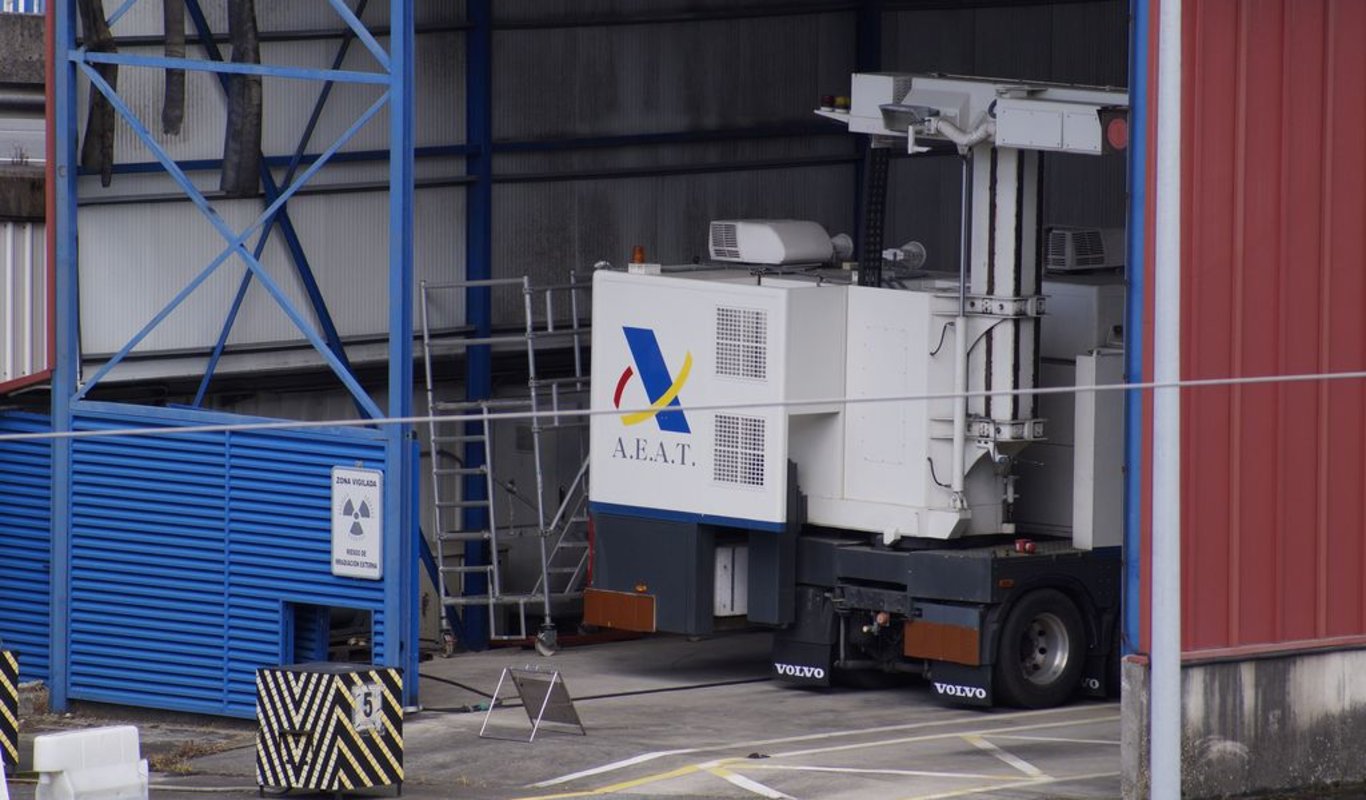 El escáner especial montado por el Gobierno de Estados Unidos para poder exportar a Norteamérica desde Vigo.